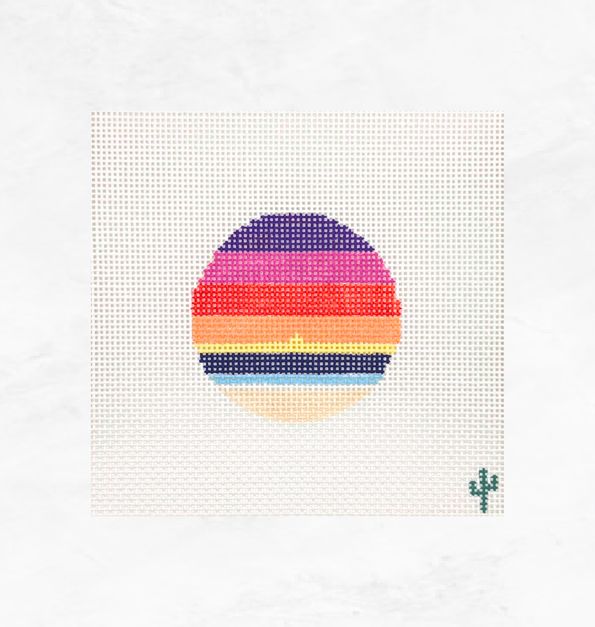 Beach Sunset Needlepoint Canvas