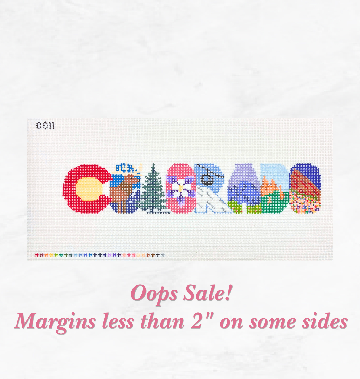 Colorado Needlepoint Canvas *Oops Sale*