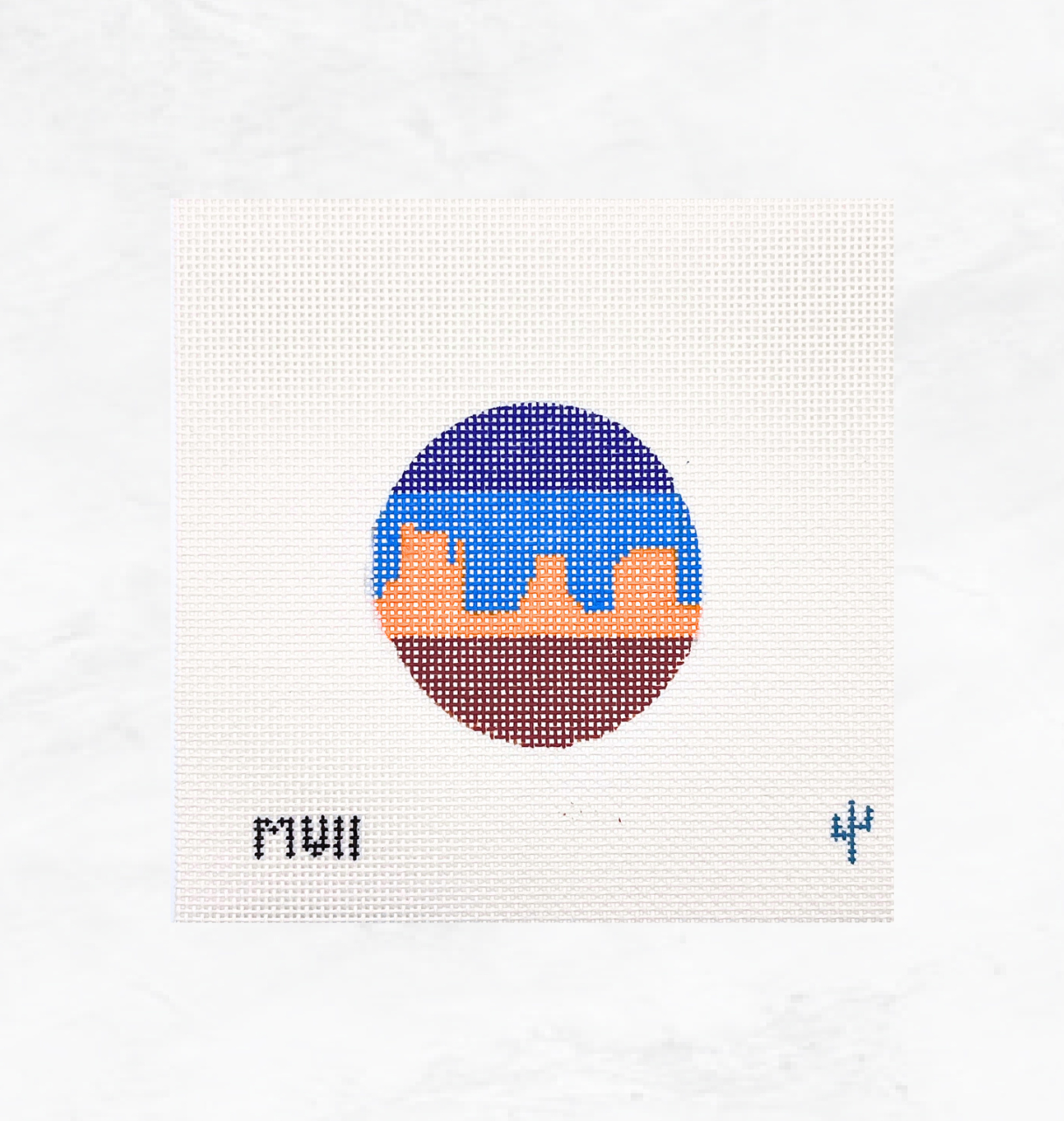 Monument Valley Needlepoint Round