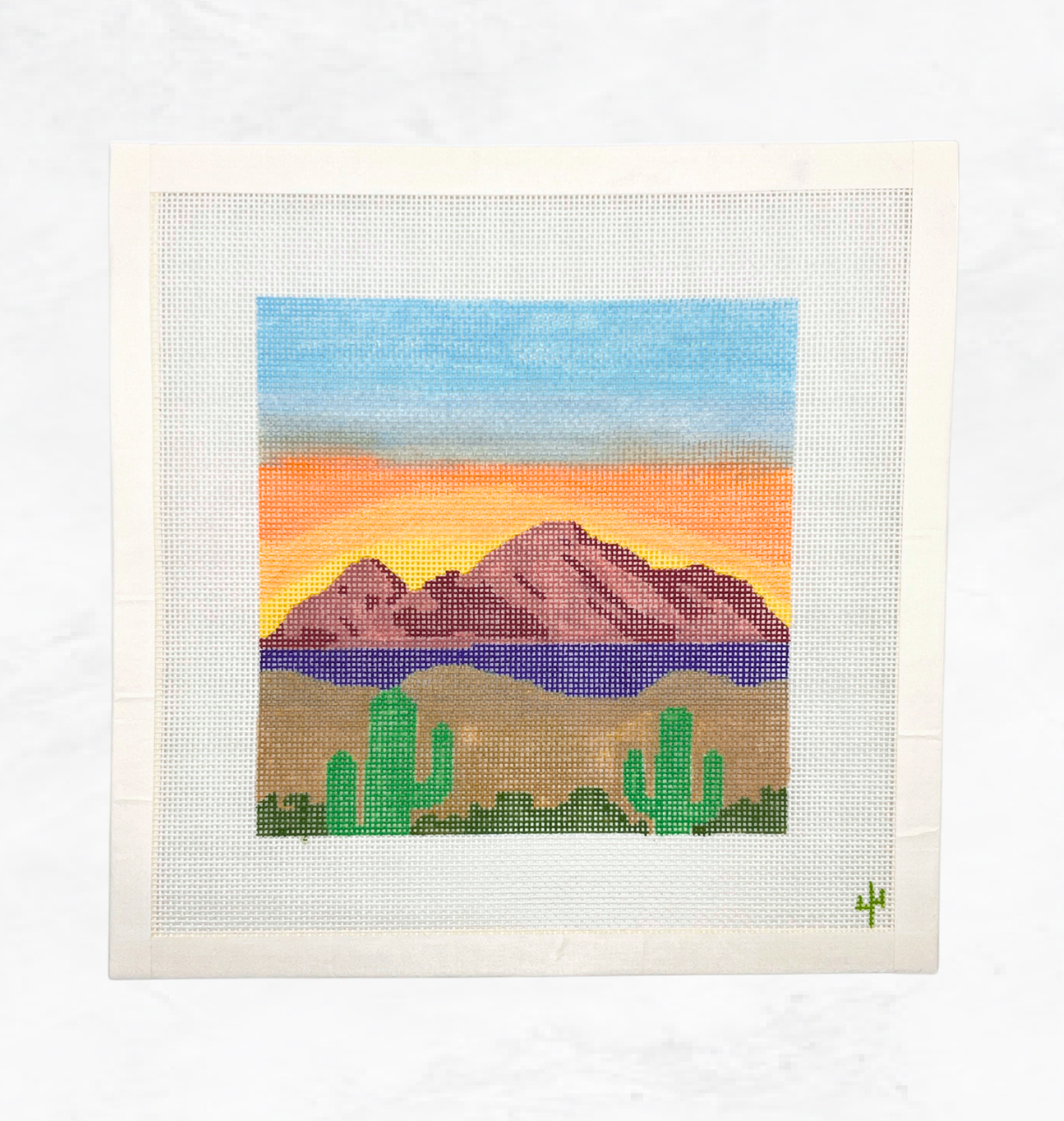 Camelback Mountain Sunrise Needlepoint Canvas