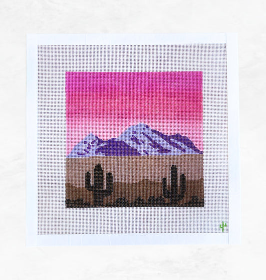 Camelback Mountain Sunset Needlepoint Canvas