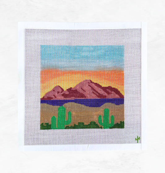 Camelback Mountain Sunrise Needlepoint Canvas