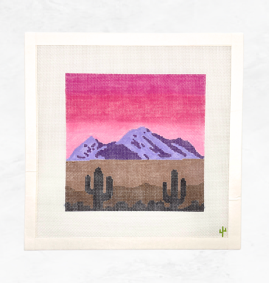Camelback Mountain Sunset Needlepoint Canvas