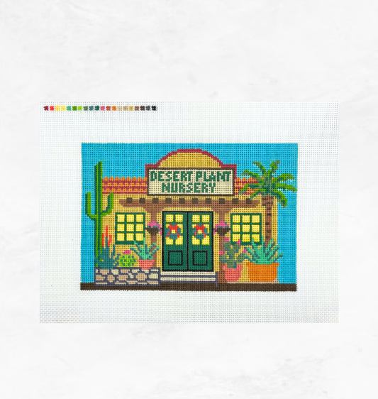 Desert Plant Nursery Needlepoint Canvas