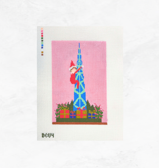Elf On The Spire Needlepoint Canvas