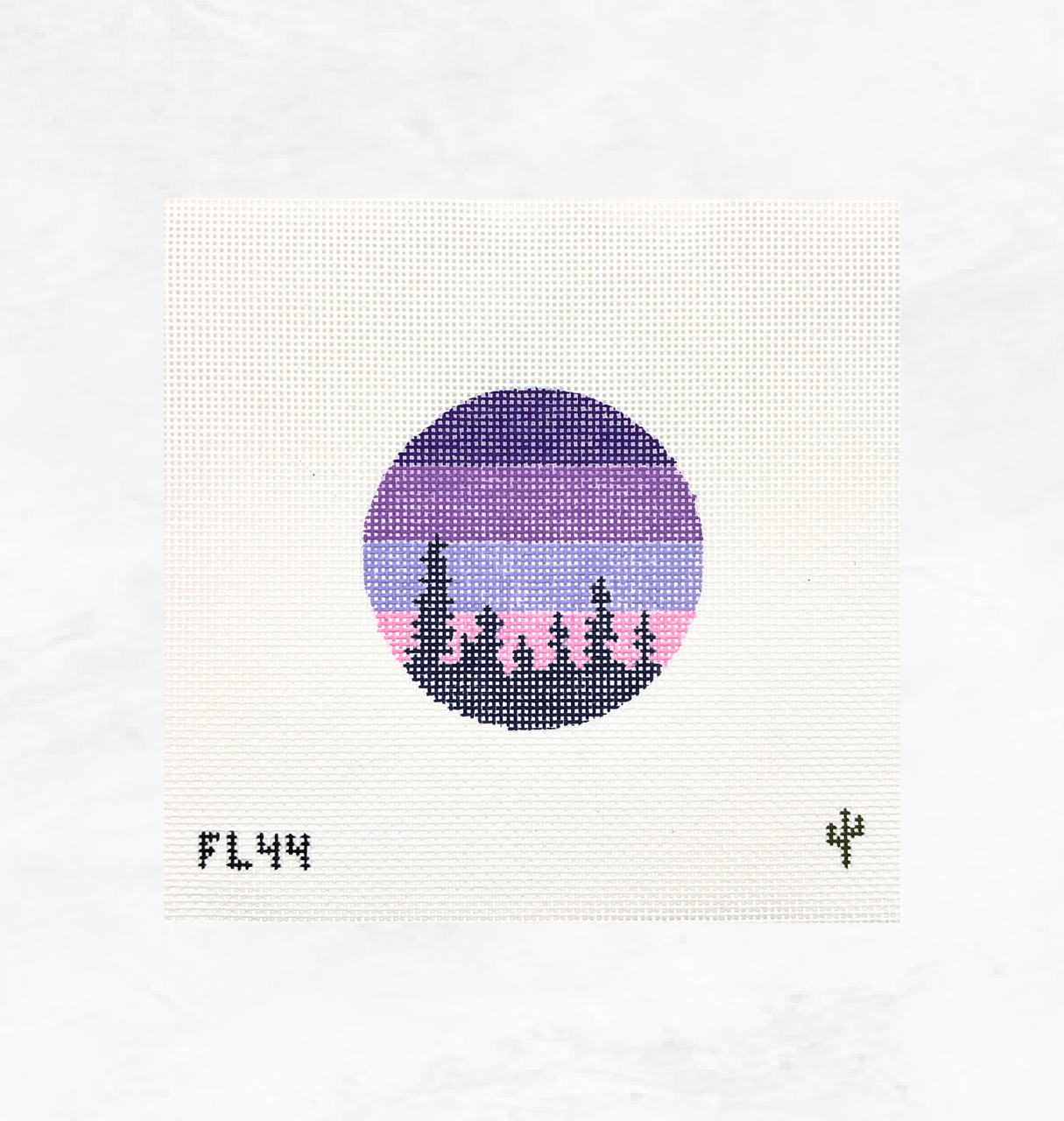 Pine Forest Sunset Needlepoint Canvas