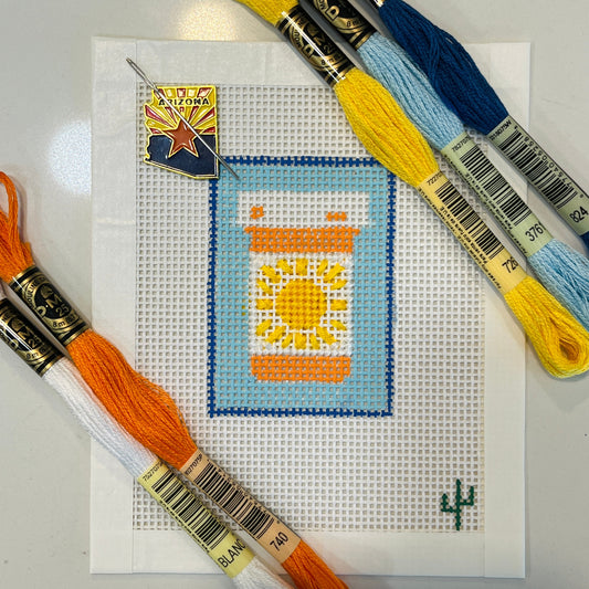 Sunshine Pill Bottle Needlepoint Canvas