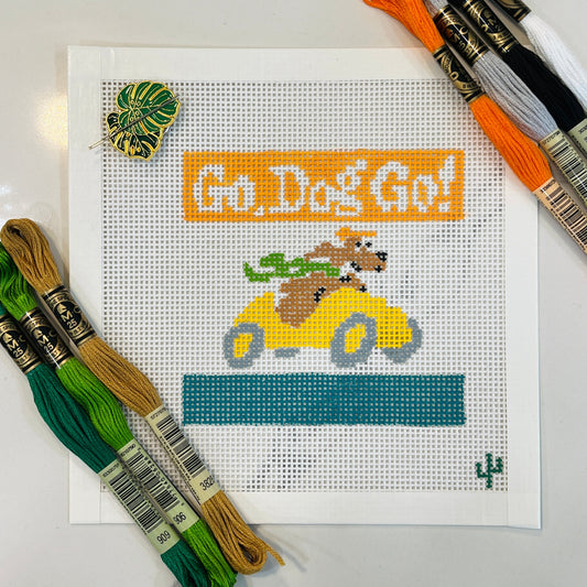 Go Dog Go Needlepoint Canvas