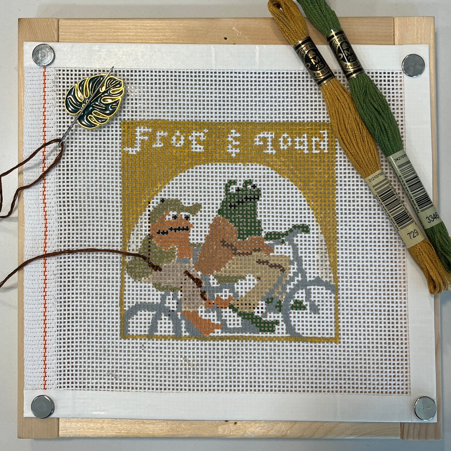 Frog & Toad Needlepoint Canvas