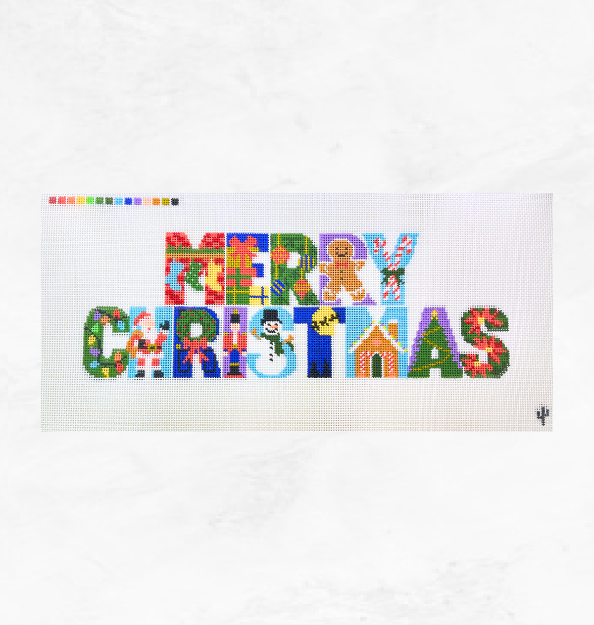 Merry Christmas Needlepoint Canvas