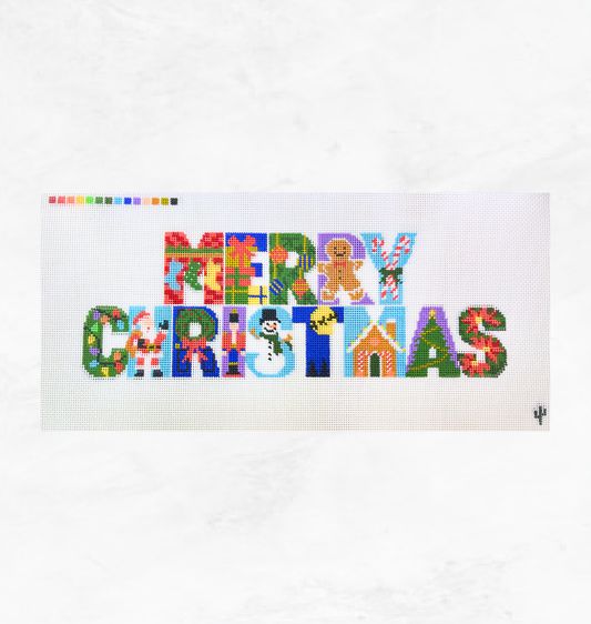 Merry Christmas Needlepoint Canvas
