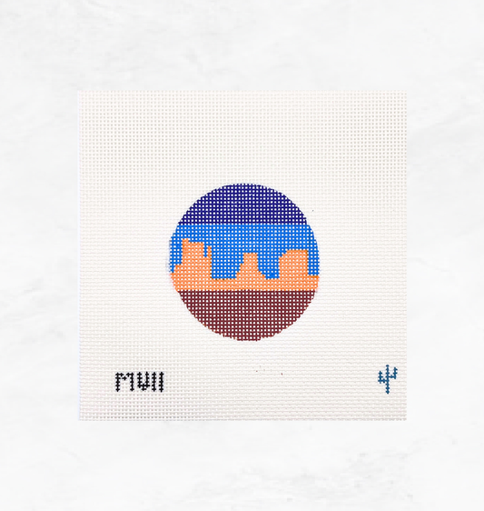 Monument Valley Needlepoint Round