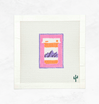 Mountain Pill Bottle Needlepoint Canvas